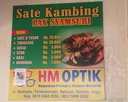 Gambar Warung Sate Kambing Pak Syamsuri Yogyakarta