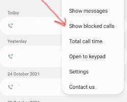 Image of Android block number call log