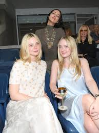Elle and Dakota Fanning at the US Open