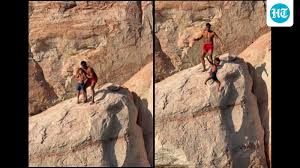 Influencer Garrett Gee reacts to backlash after viral video shows him throwing son, 7, off a cliff | Hindustan Times