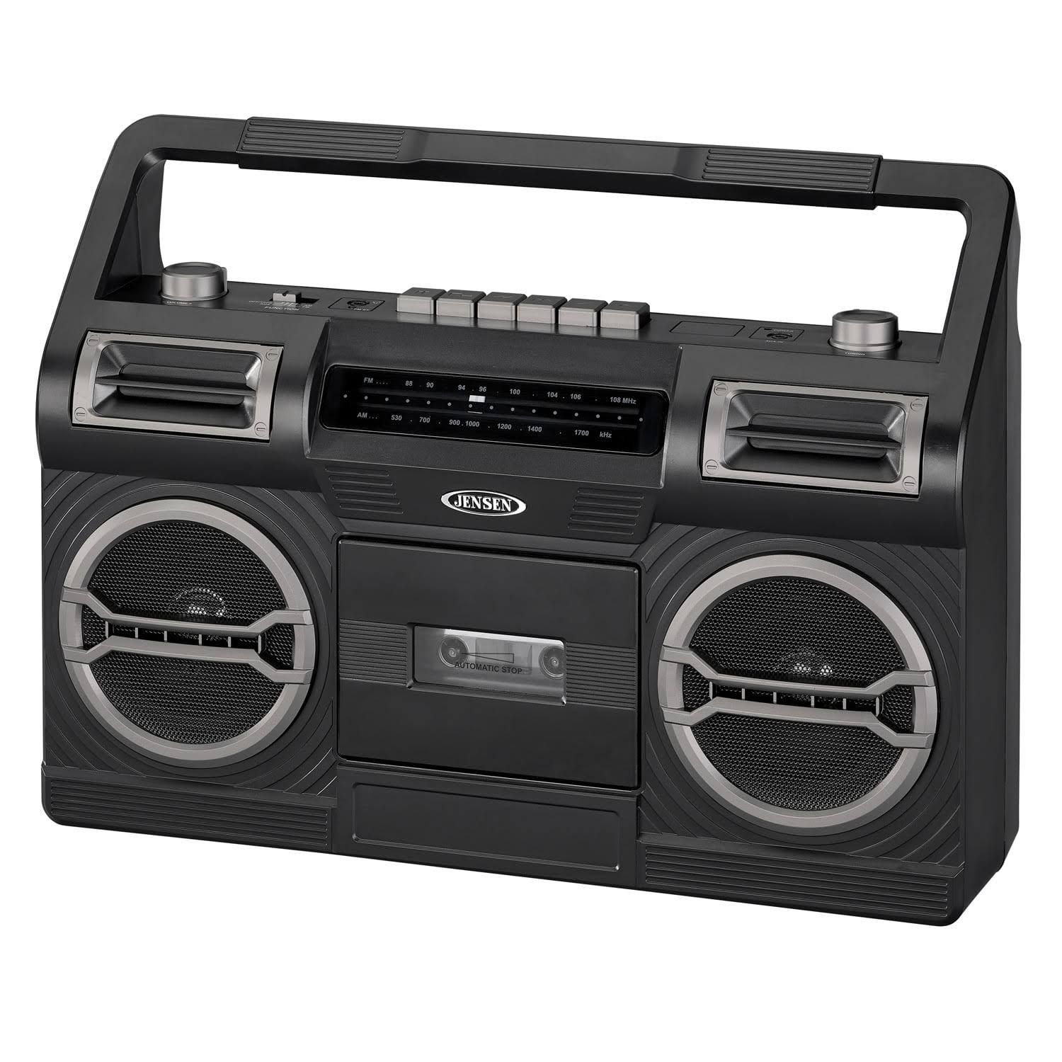 Jensen MCR-500 Portable Boombox Cassette Player/Recorder AM/FM Radio