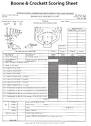 Boone and crockett score sheet