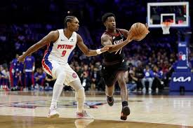 Pistons celebrating victory
