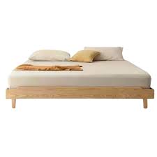 solid wood bed tatami ash wood no headboard bed small size 1.5m bed ash wood solid wood double bed