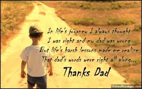 Thank You Dad: Messages and Quotes | WishesMessages.com via Relatably.com