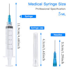 Amazon.com: 5ML Disposable syringe with Needle, Individually ...