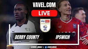 Derby County vs Ipswich LIVE Score: Ipswich score (1-2)