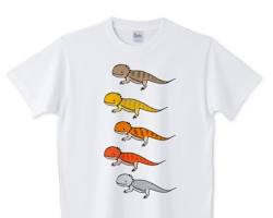 フトアゴヒゲトカゲ柄のTシャツの画像