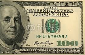 Jim Mills - See portfolio. Front of a one hundred dollar bill background