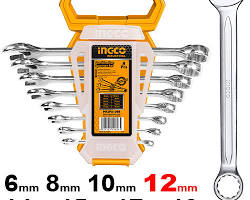 Image of INGCO 8pcs combination spanner set Size:619mm HKSPA1088