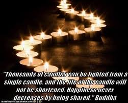 Thousands of candles can be lit from a single candle – The Buddha ... via Relatably.com