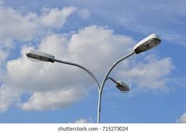 Y Shape Street Lamp Pole Blue Stock Photo 349481813 ...