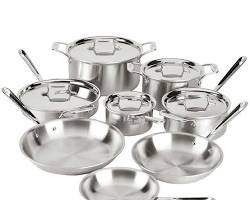 Image of AllClad D5 OvenSafe Stainless Steel Saucepan