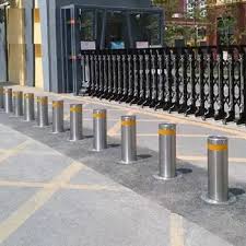 Stainless Steel Bollard - Automatic Rising Driveway Column