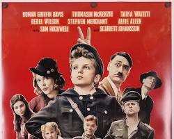 Image of Jojo Rabbit movie poster with Scarlett Johansson