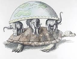 Resultado de imagen para teoria de la tierra plana sostenida por elefantes