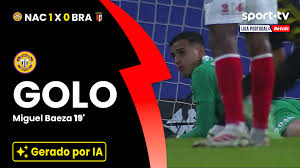 ▶️ Remate de Miguel Baeza faz o primeiro para o Nacional frente ao Braga 💥