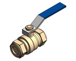 Intaball Lever Ball Valve - Blue Handle | bimwarehouse