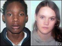David Blenman (L) and Chelsea O&#39;Mahoney. Chelsea O&#39;Mahoney (right) was jailed for eight years - _41247408_ben_odon_pa203