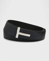 TOM FORD Men's Reversible T-Buckle Grained Leather Belt ...