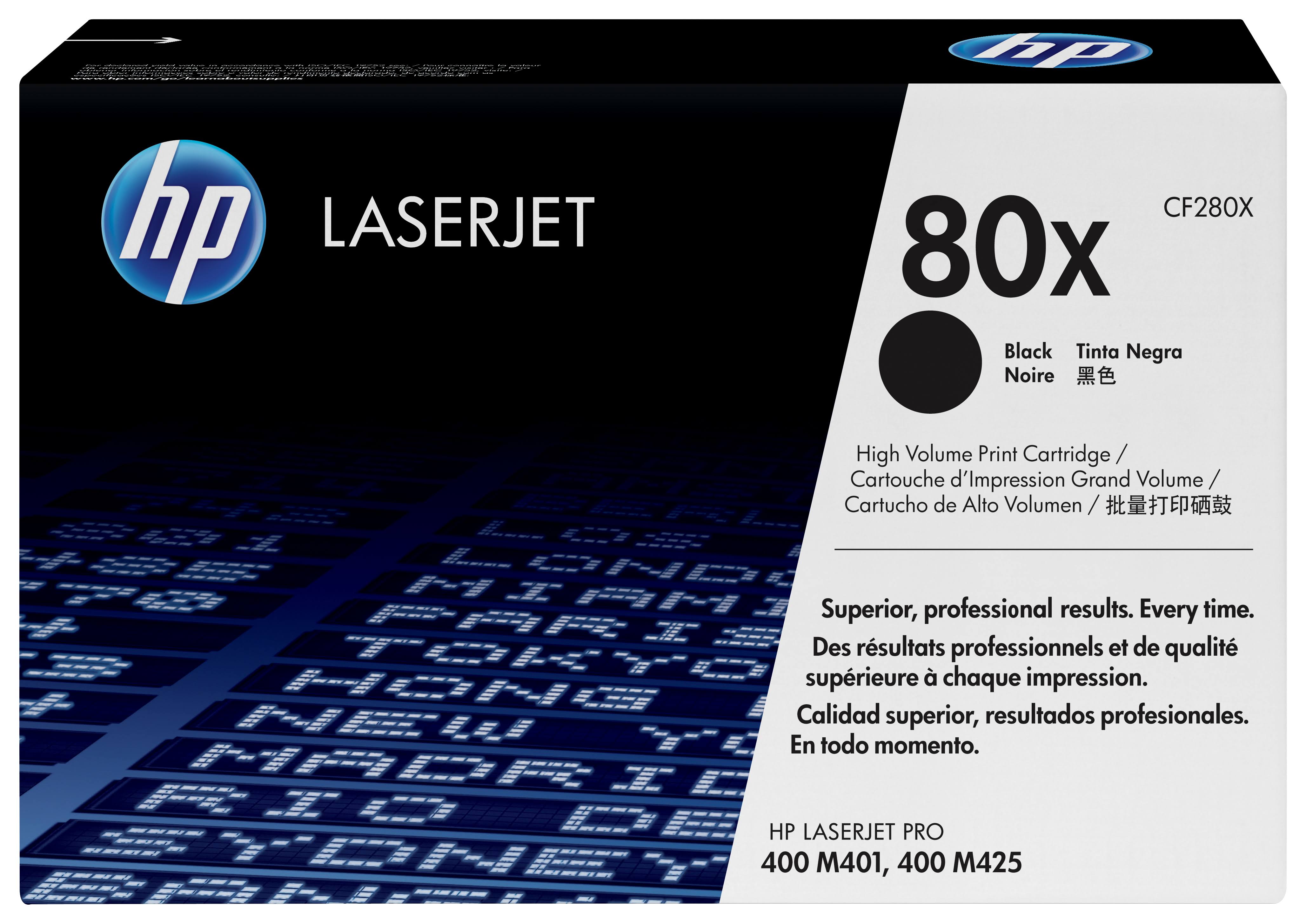 HP 80X Black High Yield Toner Cartridge cf280x