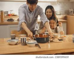Изображение: family enjoying a delicious and healthy meal prepared with the help of AIpowered kitchen tools