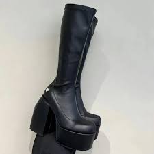 DHgate.com:Womens Spice Black Stretch Boots, Circumference Fabric Lining, Stretch Upper Material, High Heel Platform Booties:Shoes & Accessories