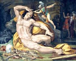 Image of Odyssey Book 9 classical art Odysseus and the Cyclops Polyphemus