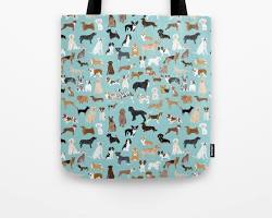 tote bag with a dog patternの画像