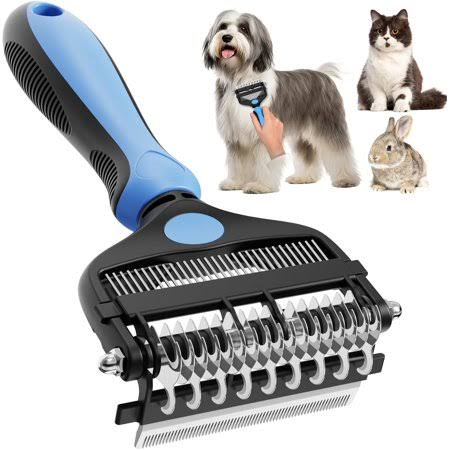 3-in-1 Professional Pet Grooming Brush for Dogs & Cats Dematting Comb, Undercoat Rake & Deshedding Tool for Long & Short Hair, Heavy Shedding & Matted