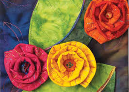 Résultat de recherche d'images pour "3-D fabric flowers quilt patterns"