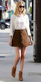 Image result for images of celebs wearing suede skirts