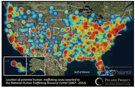 Image result for human trafficking map