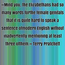 Terry Pratchett famous quote about english, female, had, hard ... via Relatably.com