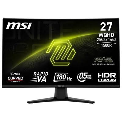 MSI mag 274cqfb e18 27" Curved 180Hz 0.5ms Adaptive Sync Gaming Monitor with HDR ready