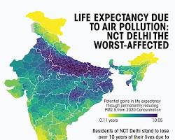 Image of Uttar Pradesh, India pollution map