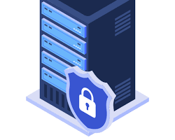 Imagen de data server with lock icon
