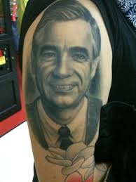 This awesome Mister Rogers portrait tattoo recently walked into the Archie McPhee store on the right arm of one of our wonderful customers. - tumblr_lyabs5BQEZ1qzfsnio1_500