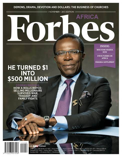 He Showered in the Street & Worked for 7 Years with No Pay! Cosmas Maduka turned $1 to a $500m Empire | Forbes Africa Nov. '15 | BellaNaija