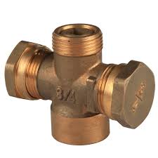 Four Way Forged Brass Fitting (ITB0010) - Bronze Four Way ...