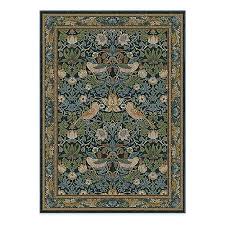 Strawberry Thief Indigo Washable Rug & Gripper Pad Combo at Dressmycrib