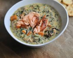 Salmon Chowder with Wild Rice