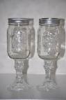 Mr. Mrs. Glass Jar Goblets - Oriental Trading