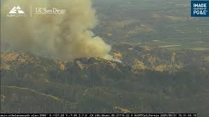 Wildfire visible from Calistoga