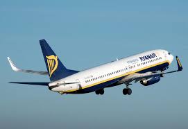 Ryanair plane flying