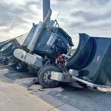 Truck collision scene