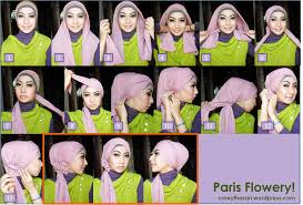Hasil gambar untuk tutorial hijab paris