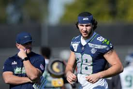 Mills Seahawks players in a game