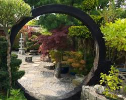 Focal points in Japanese garden