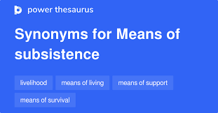 Image result for means of subsistence